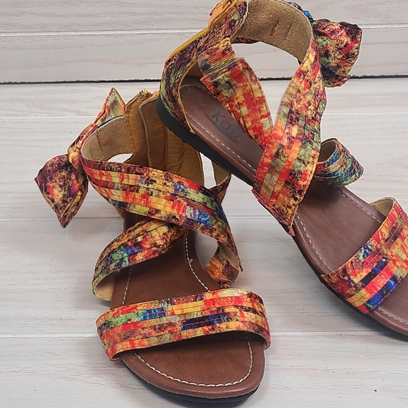Kalli Colorful Strap Sandals Women's Shoes 7 - Picture 2 of 7
